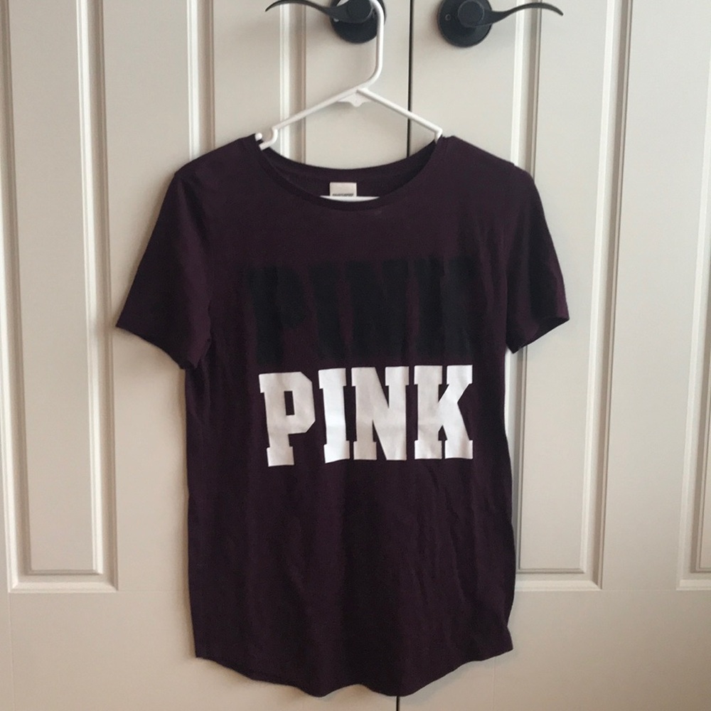 PINK VICTORIA’S SECRET maroon t-shirt